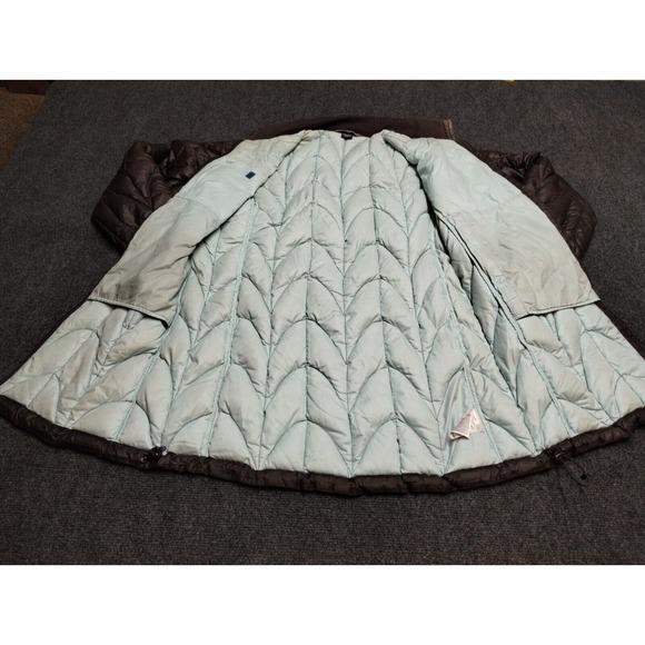 Outoor Research Down Feather Long Quilted Puffer Parka Women Small Brown Jacket - Picture 3 of 13